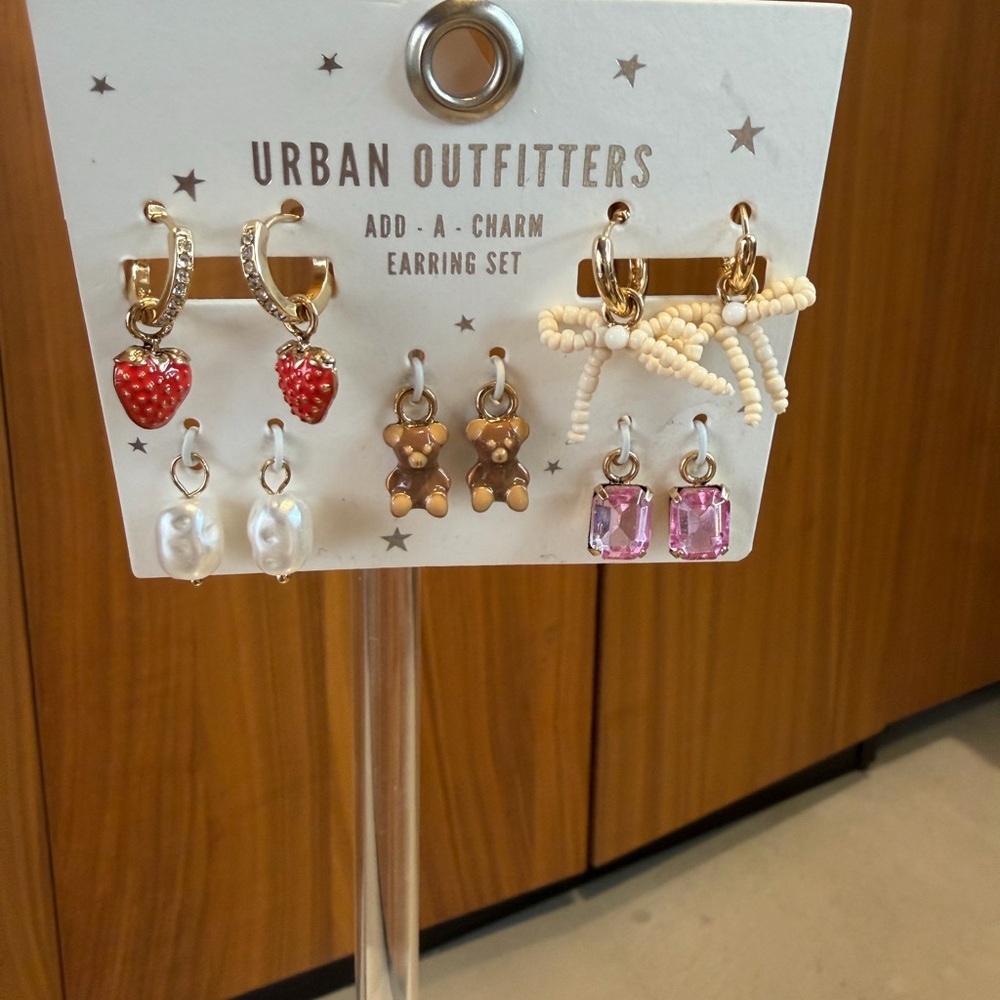 Urban Outfitters Gold-Tone Mini Hoop Earring Set